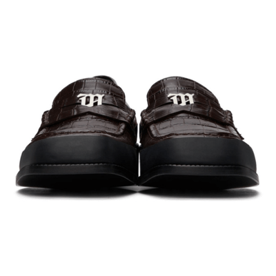 Giày MSIBHV The Brutalist Loafer Croco Brown 3121BM613 - Ảnh 4