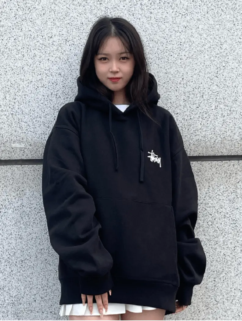 Áo Stussy Basic Stussy Hoodie 2023 'Black' 1924870M - Ảnh 3