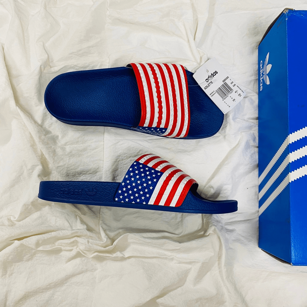 Dép Adidas Adilette Slides 'USA Flag' G55380 - Ảnh 4