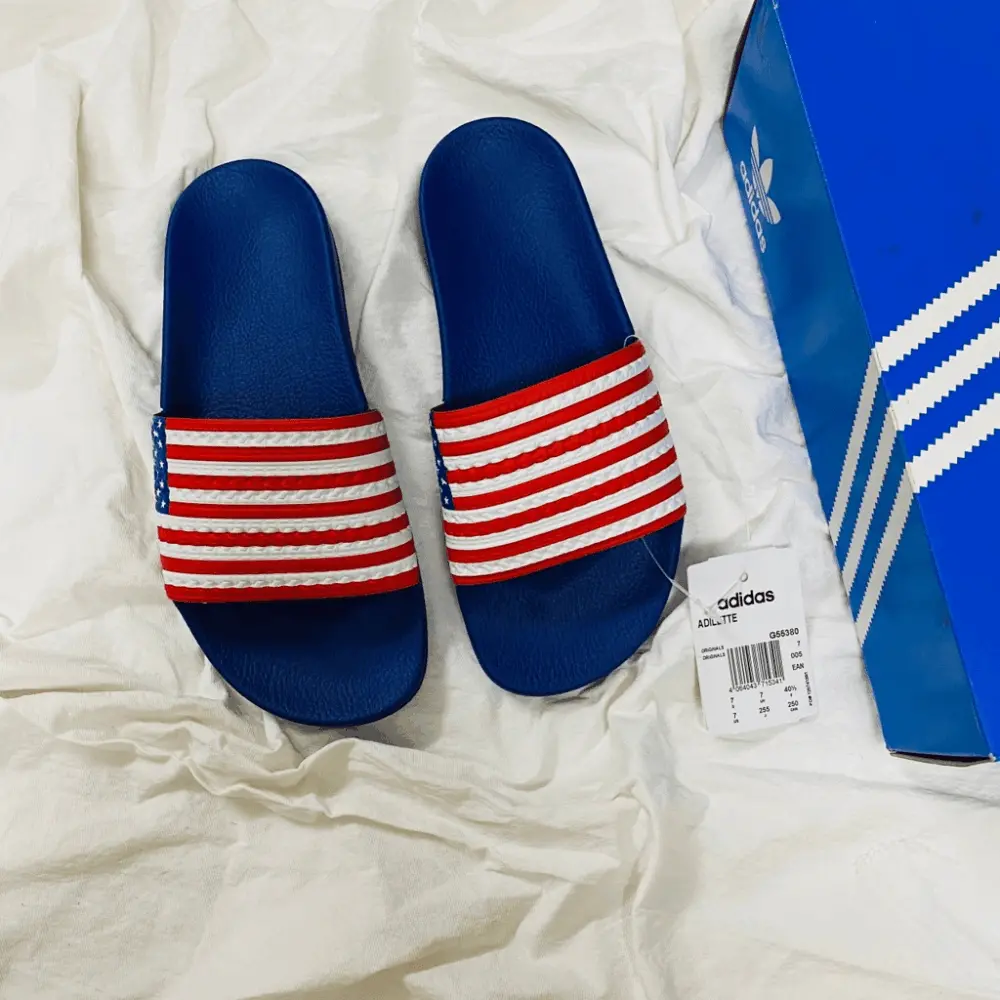 Dép Adidas Adilette Slides 'USA Flag' G55380 - Ảnh 5