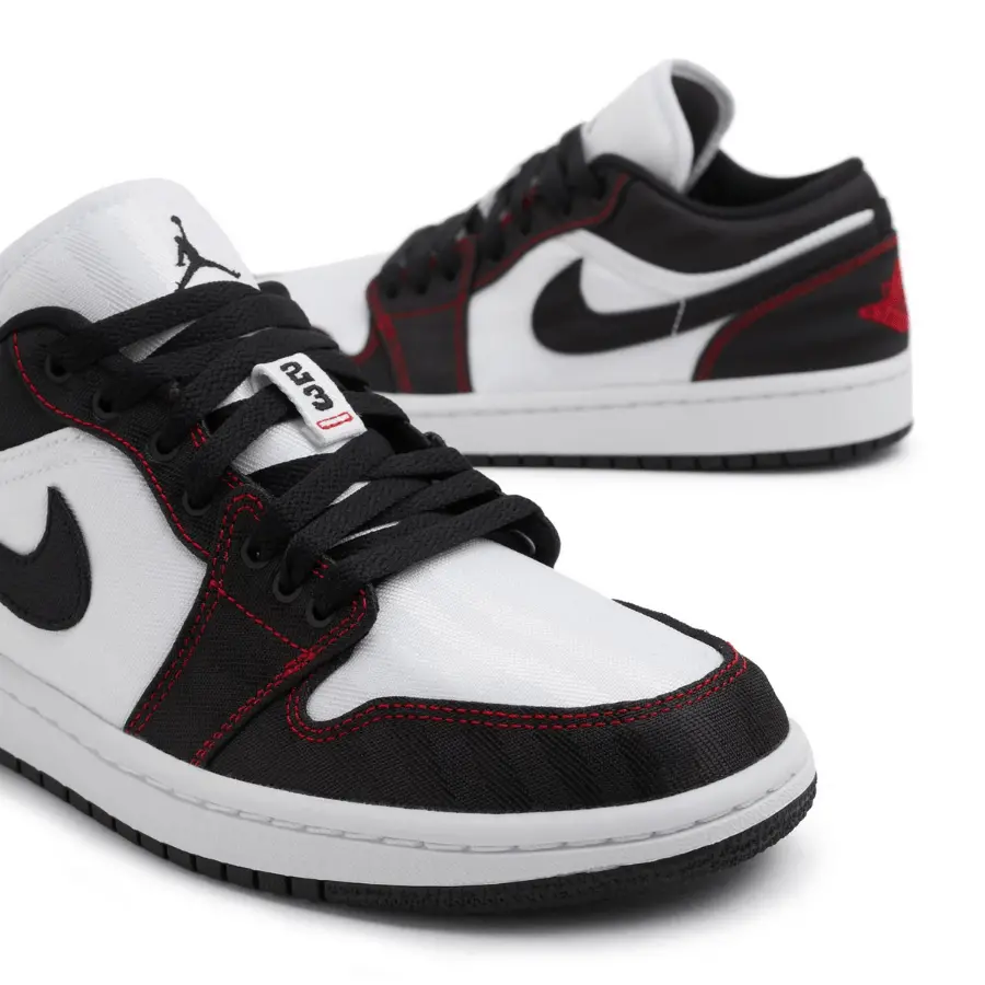 Giày Nike Wmns Air Jordan 1 Low SE Utility 'White Black Red' DD9337-106 - Ảnh 6