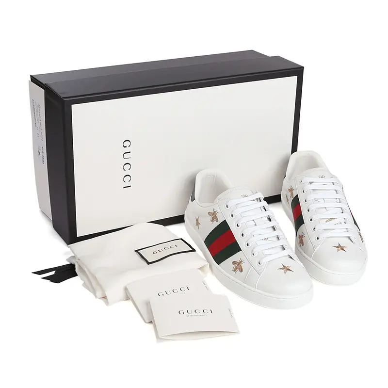 Alternative view of Giày Gucci Ace Embroidered 'Bees and Stars' 386750-A38F0-9073