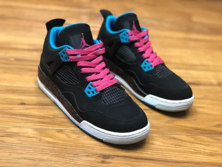 Giày Nike Air Jordan 4 Retro GS 'Black Vivid Pink' 487724-019 - Ảnh 3