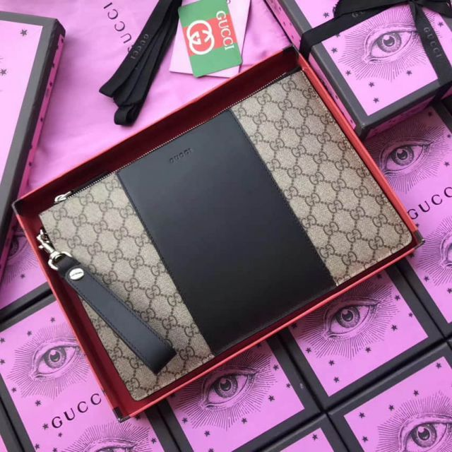 Túi Gucci GG Supreme Canvas Pouch 495017 KGDHN 9769 - Ảnh 4