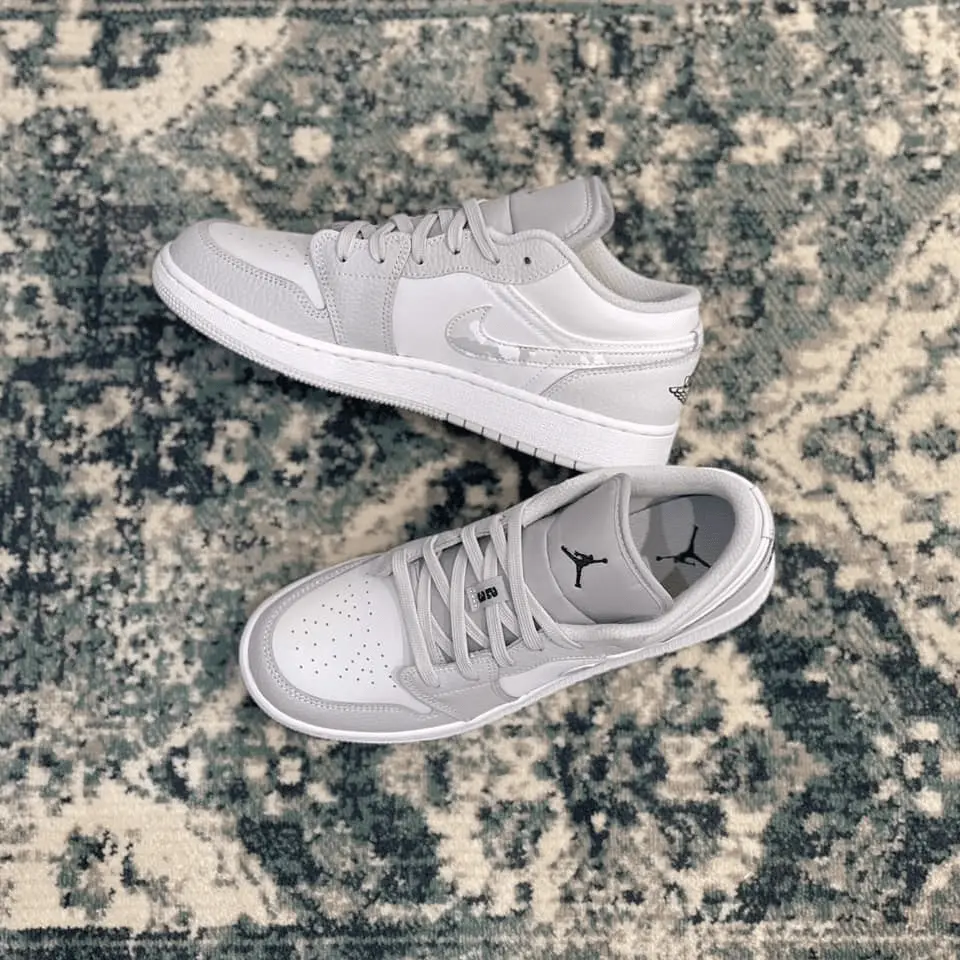 Giày Nike Air Jordan 1 Low SE GS 'White Camo' DD3234-100 - Ảnh 5