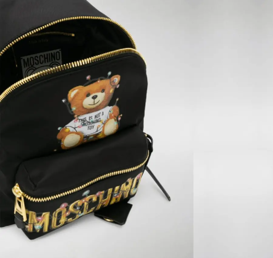 Balo Moschino Christmas Teddy Logo Print ‘Black’ A-7699-8260-155 - Ảnh 3