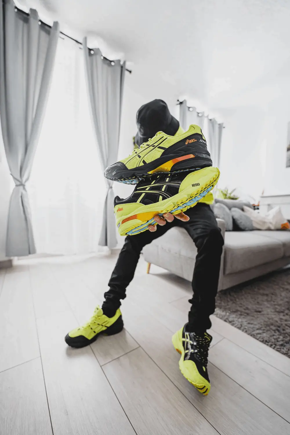 Giày Asics IAB Studio x Gel 1090 'Black Lime' 1203A080-001 - Ảnh 8