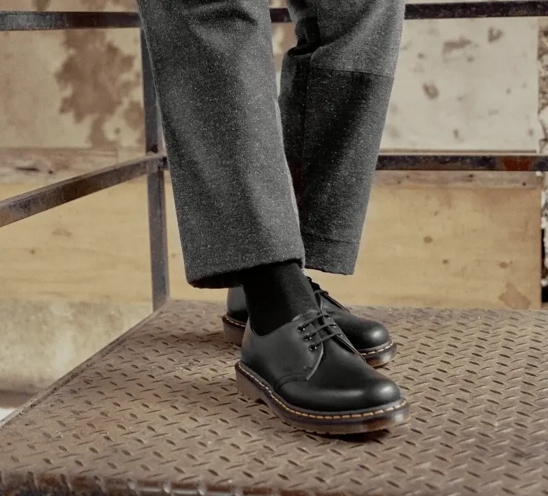 Giày Dr.Martens MIE Vintage 1461 'Black' 12877001 - Ảnh 3