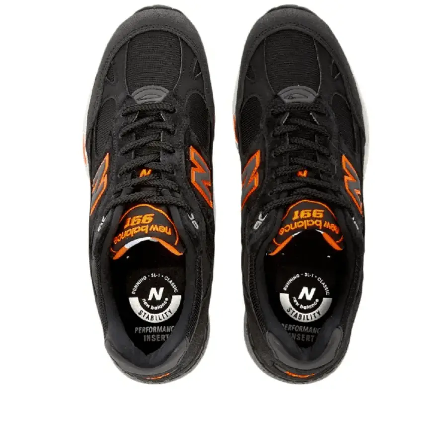Giày New Balance 991 Made In England Neon Black Orange M991NEO - Ảnh 4