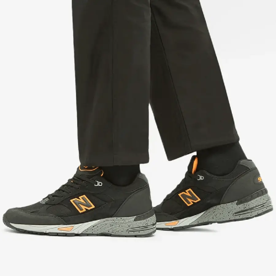 Alternative view of Giày New Balance 991 Made In England Neon Black Orange M991NEO