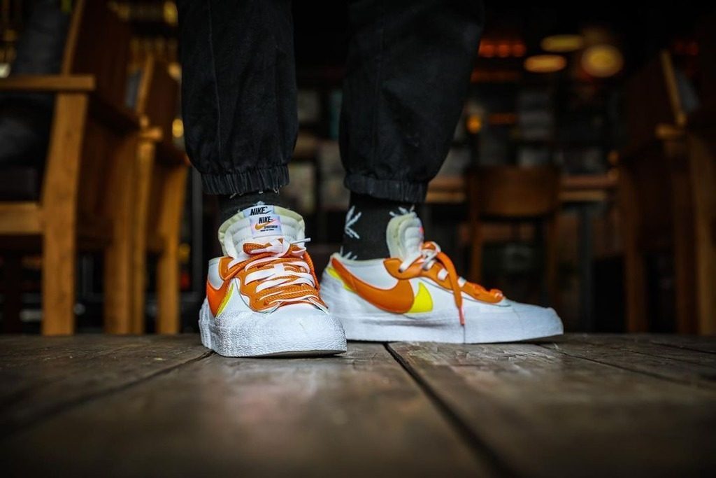 Giày Nike Sacai x Blazer Low 'Magma Orange' DD1877-100 - Ảnh 3