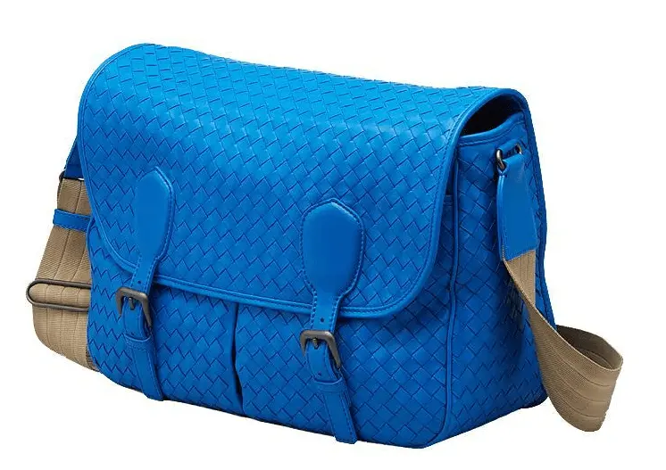 Alternative view of Túi Bottega Veneta Intrecciato Messenger Bag in Blue 355784-VA00A-4376
