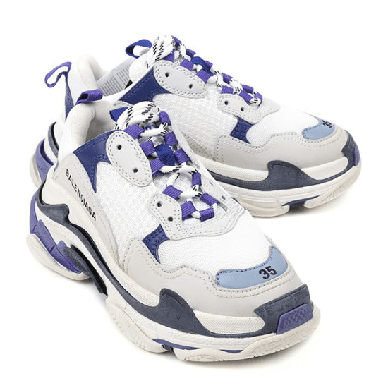 Giày Balenciaga Wmns Triple S Trainer 'White Navy Purple' 541641-W09OF-9095 - Ảnh 2