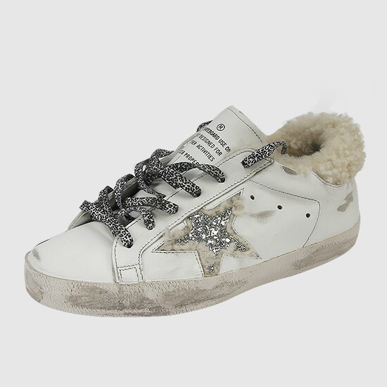 Giày Golden Goose Superstar White and Lambskin G35WS590-P90 - Ảnh 8