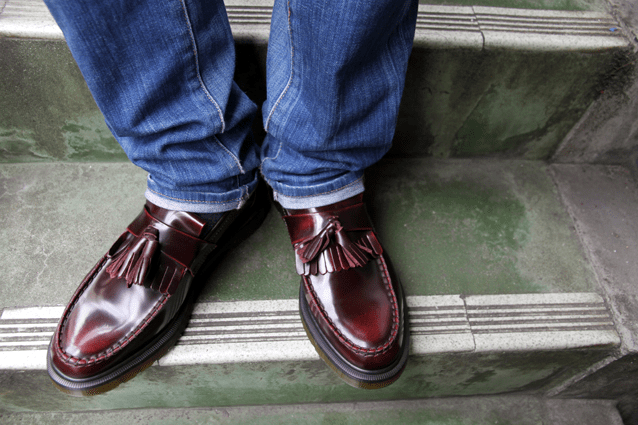 Giày Dr. Martens Cherry Red Adrian Leather Tassel Loafers 14573601 - Ảnh 5