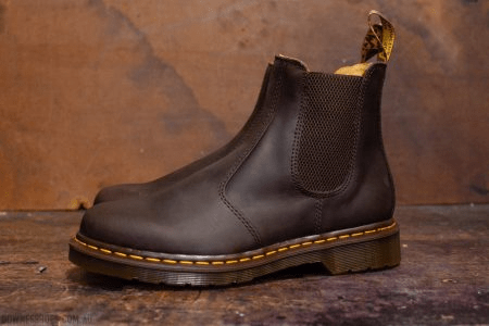 Giày Dr Martens 2976 Yellow Stitch Crazy Horse Leather Chelsea Boots 27486201 - Ảnh 4