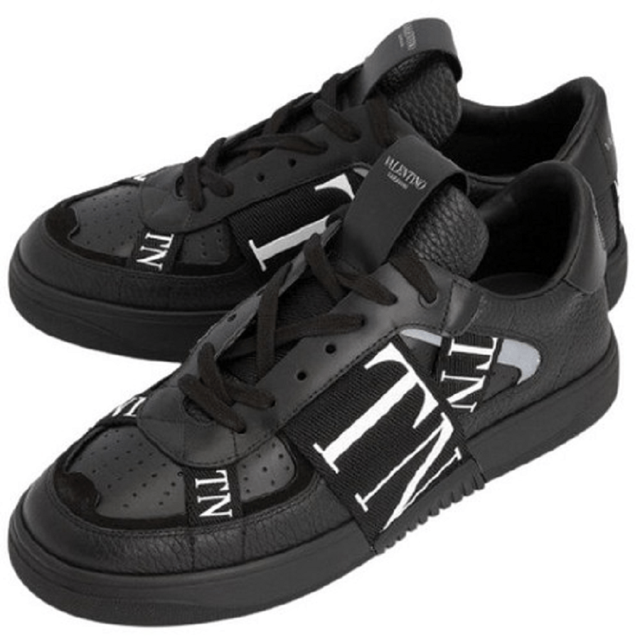 Giày Valentino Low-Top Calfskin VL7N All Black WY2S0C58WRQ0NO - Ảnh 4