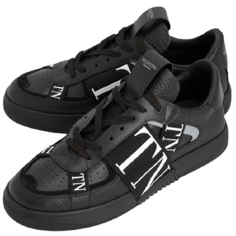 Giày Valentino Low-Top Calfskin VL7N All Black WY2S0C58WRQ0NO - Ảnh 4