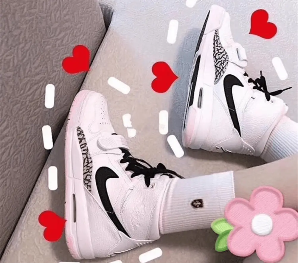 Giày Nike Jordan Legacy 312 GS 'White Black Pink Foam' AT4040-106 - Ảnh 4