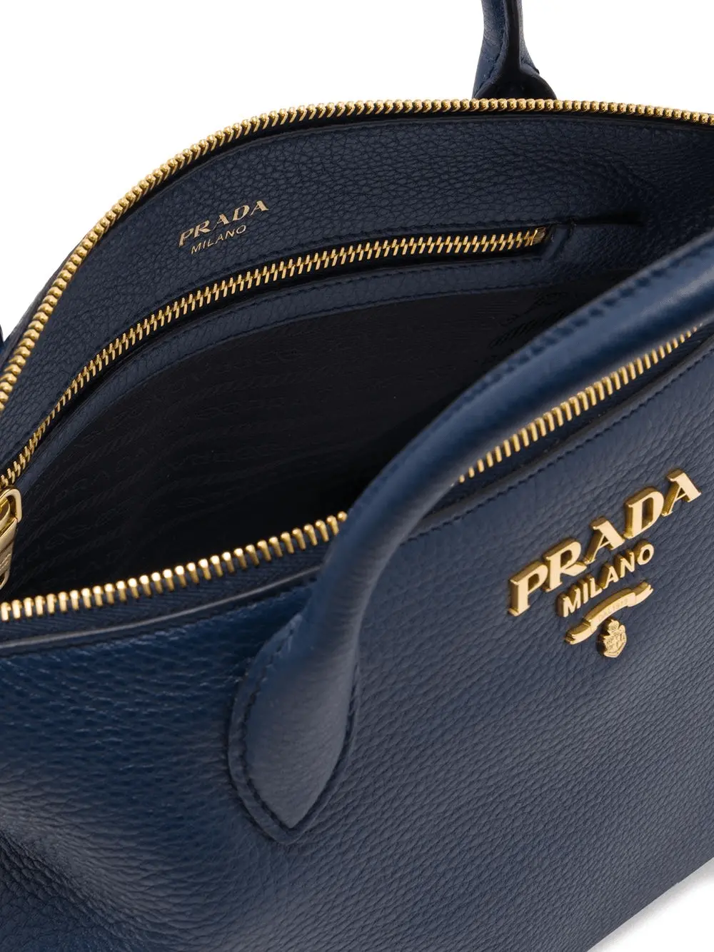 Alternative view of Túi Prada Metal Lettering Logo Tote 'Blue' 1BA201-2BBE-F0216
