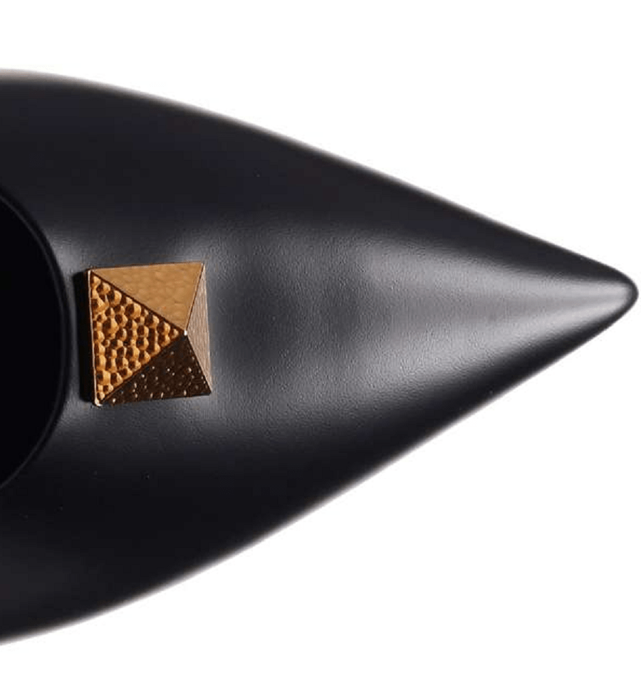 Giày Valentino Roman Stud Flat Mule In Calfskin VW2S0BK2GNF0NO - Ảnh 2