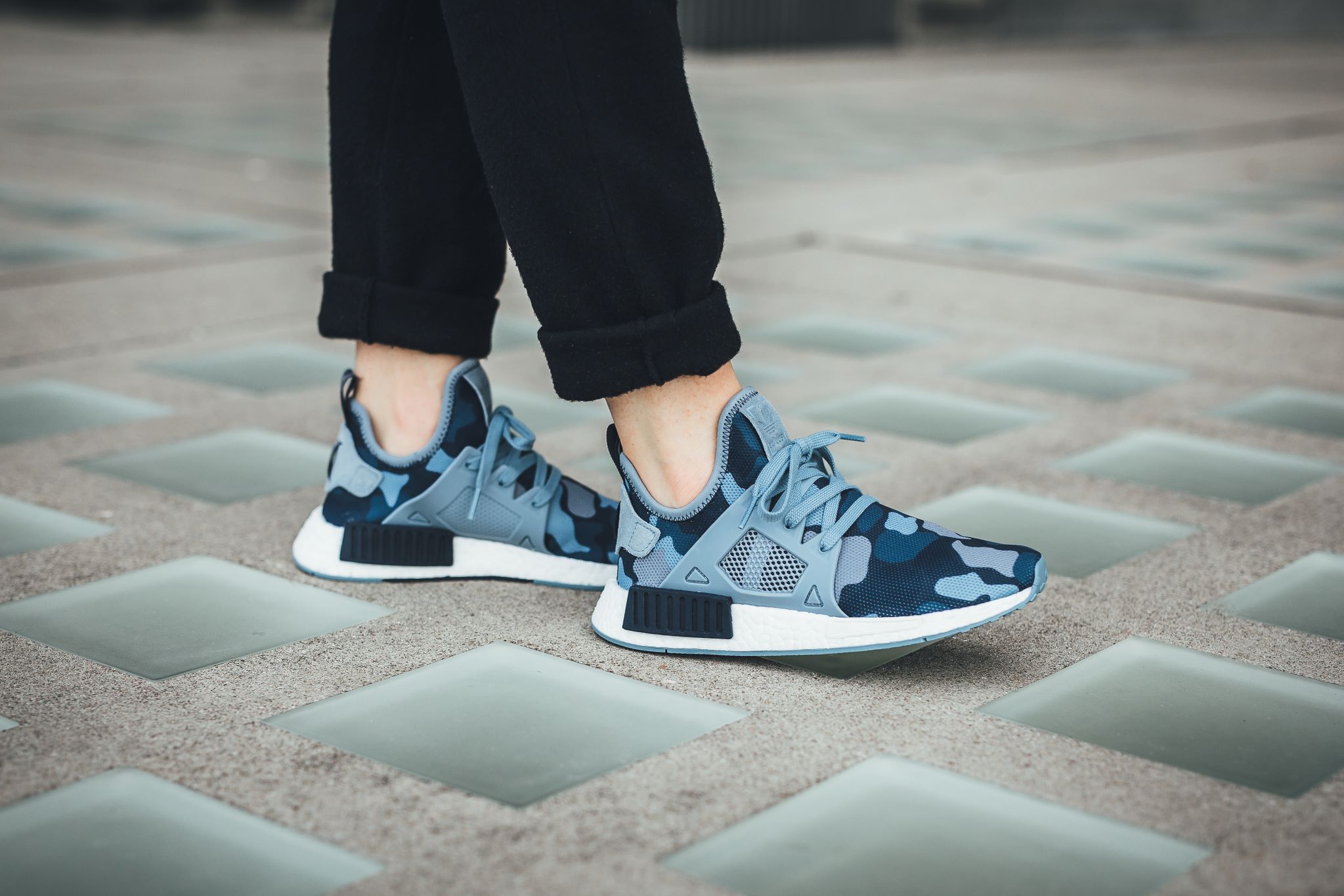 Giày Adidas NMD Xr1 Camo Pack 'Blue' BA7754 - Ảnh 3