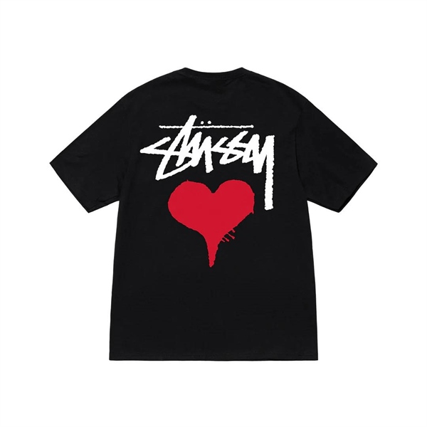 Áo Stussy Stock Heart T-shirt 'Black' - Ảnh 2