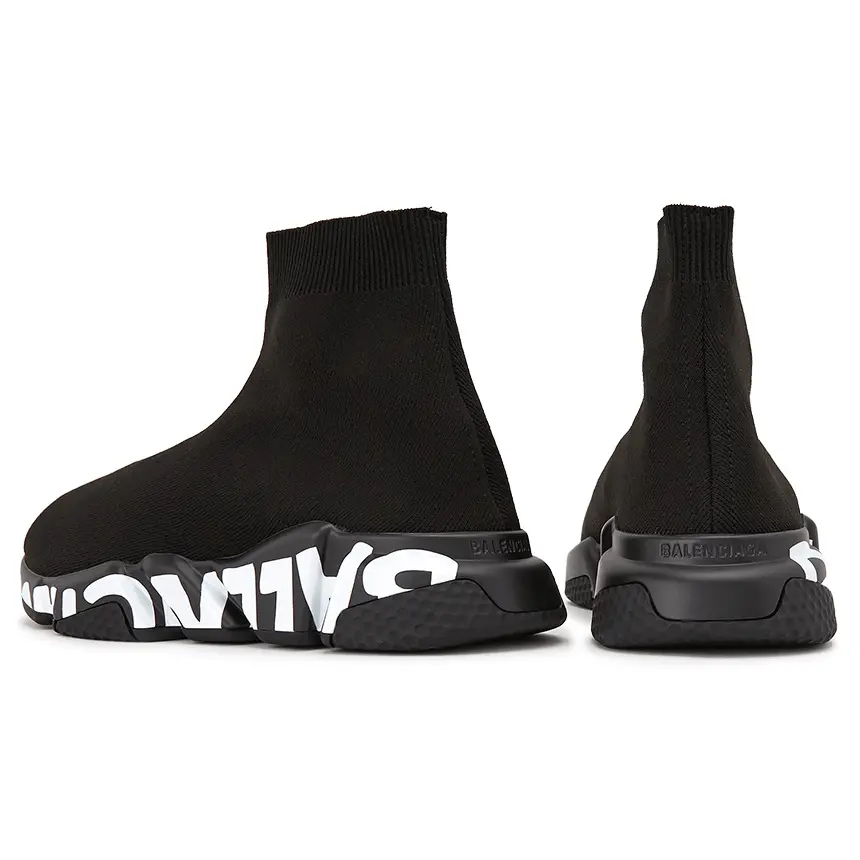 Giày Balenciaga Speed Trainer 'Graffiti Black' 605972 W05GE 1006 - Ảnh 4