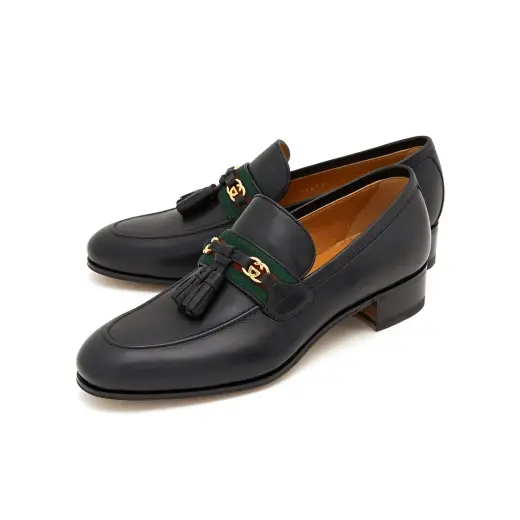 Giày Gucci Men's loafer with Web and Interlocking G 624720-1W610-1066 - Ảnh 3