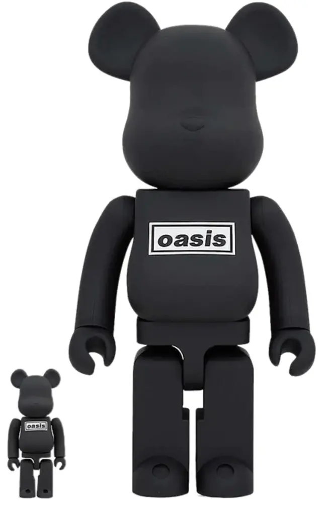 Mô Hình Oasis Be@rbrick 100% & 400% 'Black Rubber' 15497-BLK
