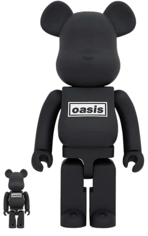 Mô Hình Oasis Be@rbrick 100% + 400% 'Black Rubber' 15497-BLK