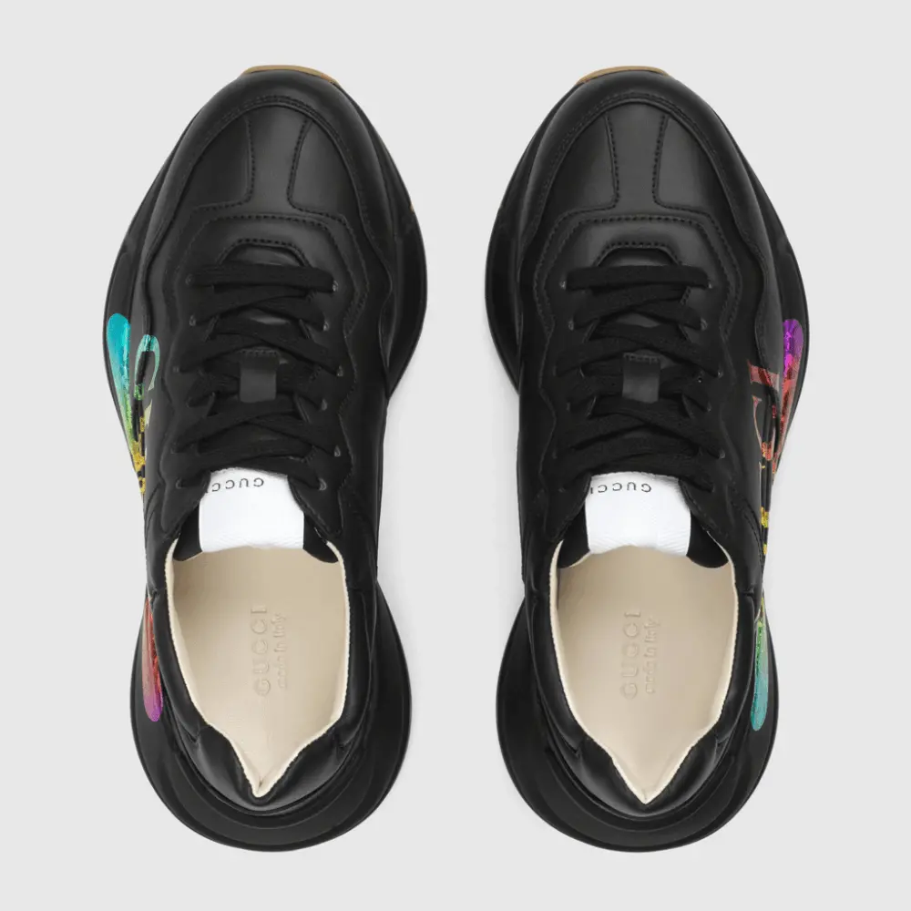 Giày Gucci Wmns Rhyton 'Iridescent Logo' 553608-DRW00-1000 - Ảnh 5