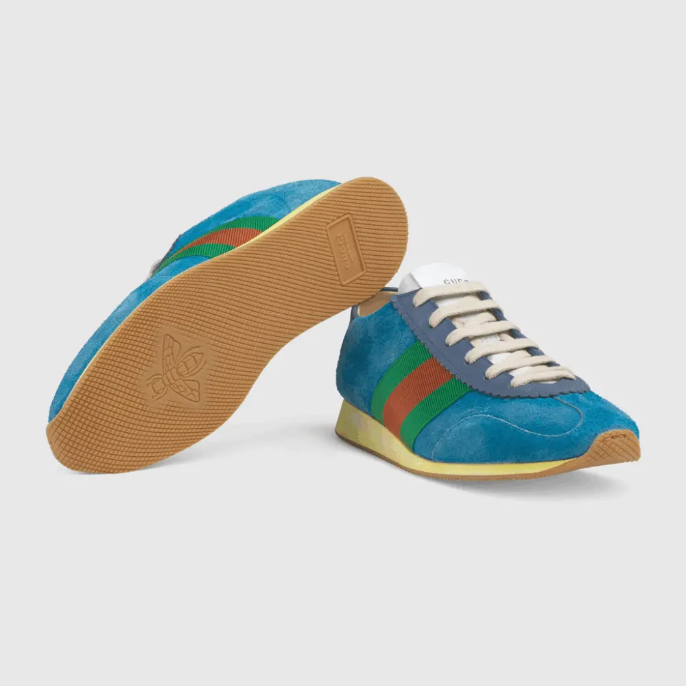 Alternative view of Giày Gucci Wmns Rocket Suede Low 'Blue' 537049-0WE10-4361