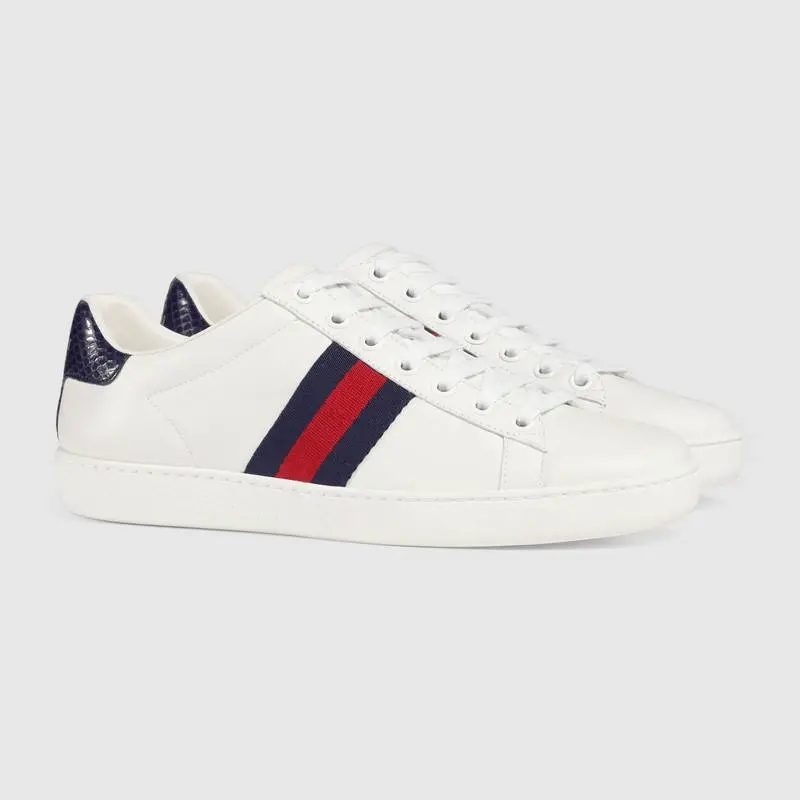 Giày Gucci Wmns Ace 'White Blue Red' 387993-A38D0-9072 - Ảnh 3