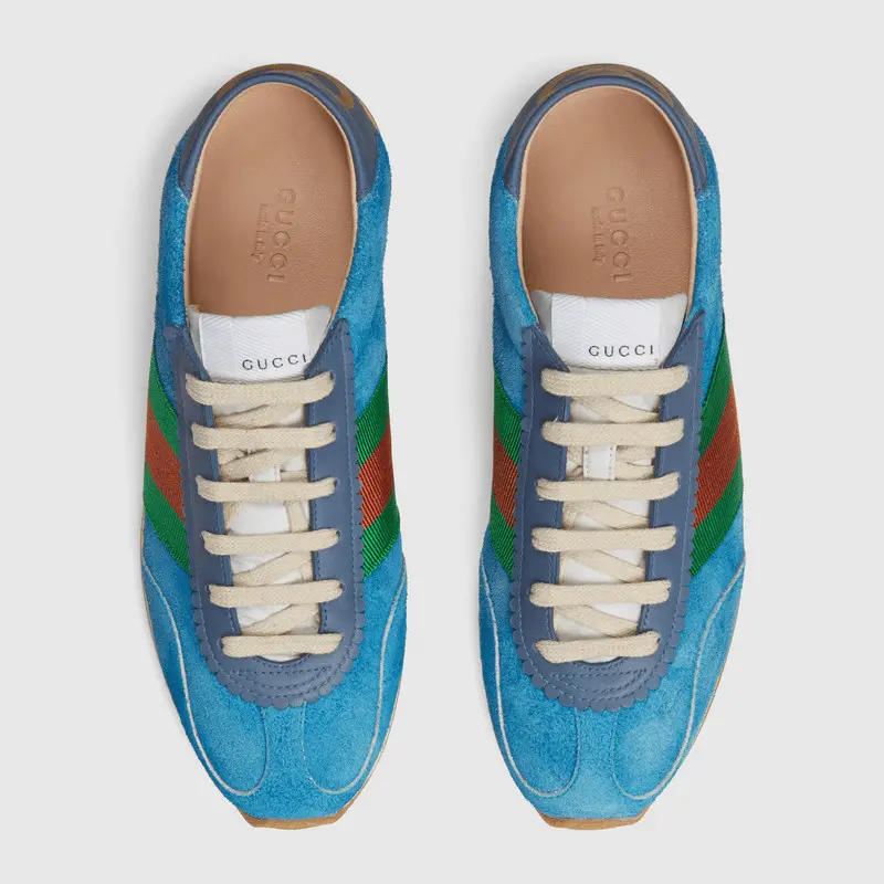 Giày Gucci Wmns Rocket Suede Low 'Blue' 537049-0WE10-4361 - Ảnh 4