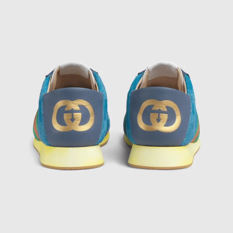 Giày Gucci Wmns Rocket Suede Low 'Blue' 537049-0WE10-4361 - Ảnh 3