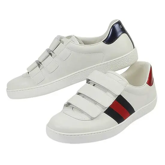 Alternative view of Giày Gucci New Ace Grip-Strap Low 'White' 548699-DOPE0-9095