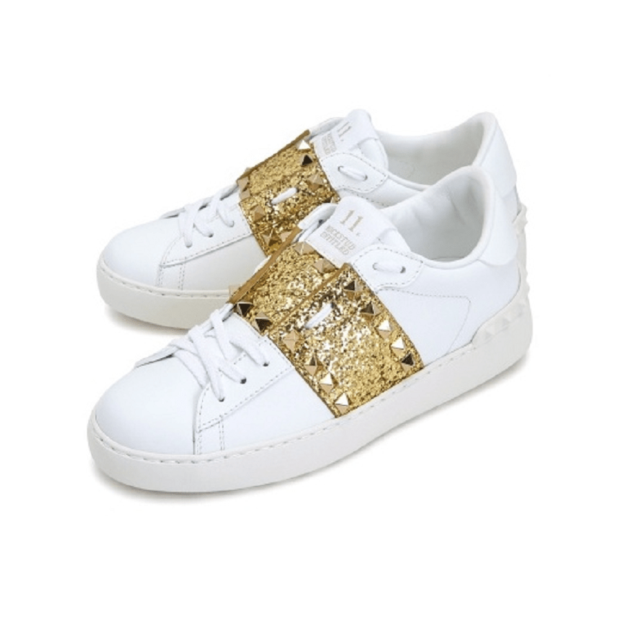 Giày Valentino Glitter Rockstud Untitled Women's Sneakers UW2S0A01TJQ 837 - Ảnh 6