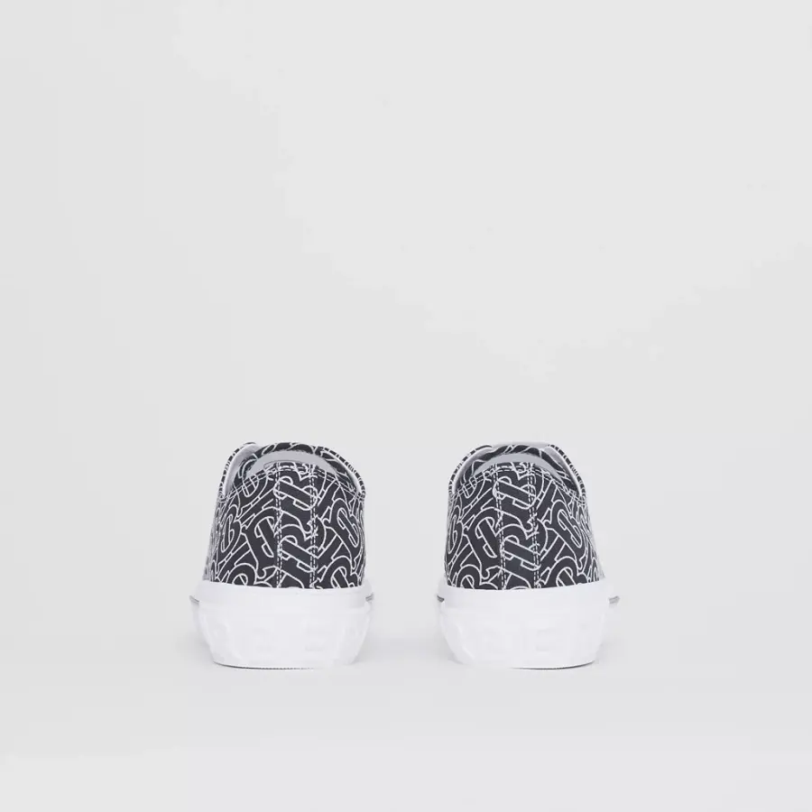 Giày Burberry Monogram Print Cotton 'Black White' 80498801 - Ảnh 6