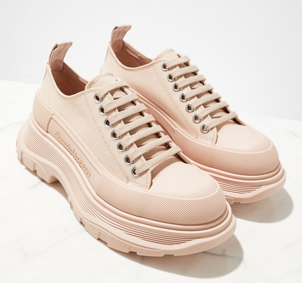 Giày Alexander McQueen Canvas Tread Slick Low Pink 611705-W4MV2-6827 - Ảnh 2