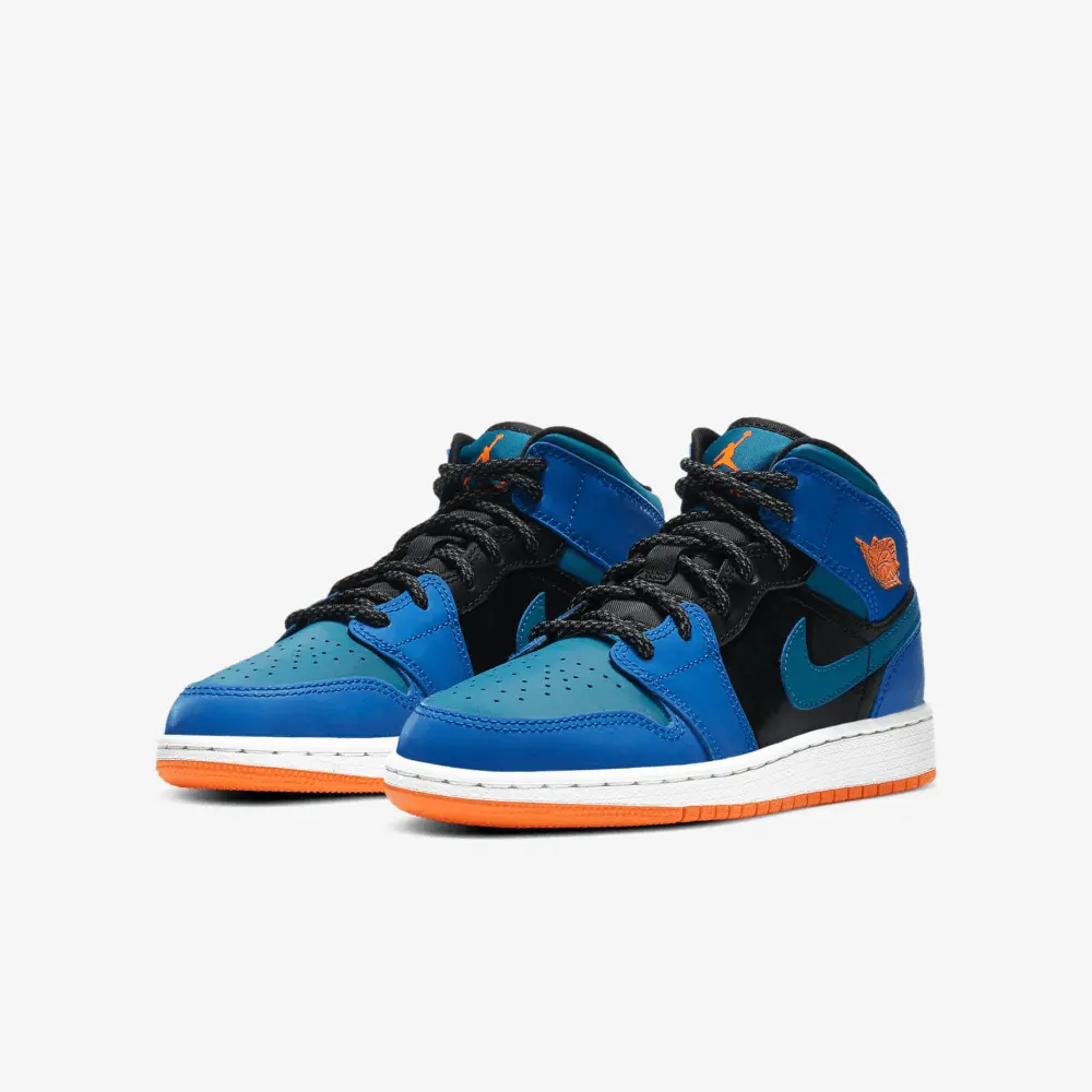 Alternative view of Giày Nike Air Jordan 1 Mid GS 'Racer Blue' 554725-440