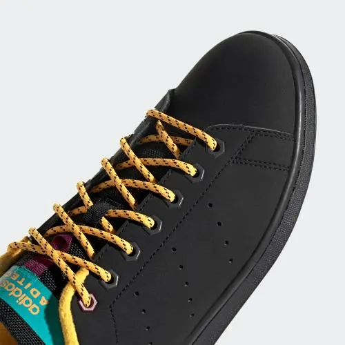 Alternative view of Giày Adidas Stan Smith 'Black Gold Aqua' FX8715
