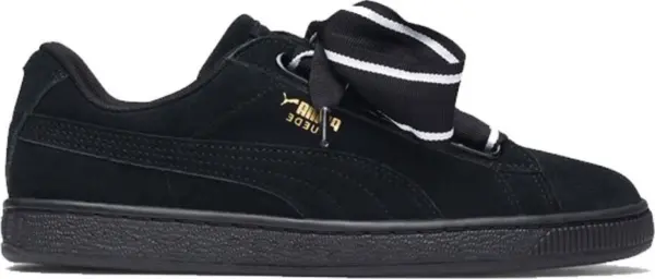 Giày Puma Basket Suede Heart Satin 'Black' 364084-01