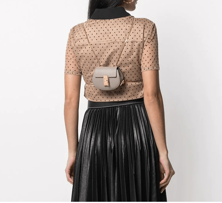 Túi Chloe Mini Drew Crossbody Backpack CHC21SP10094423W - Ảnh 2