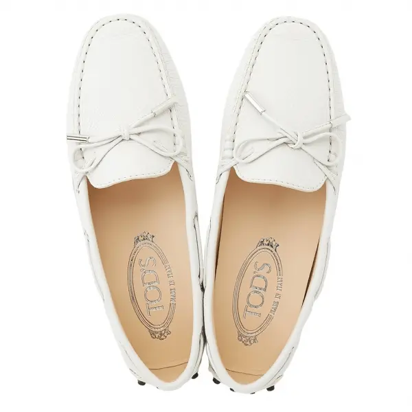 Giày Tod’s Woman Gommino Driving Shoes in White Leather XXW0FW050305J19999 - Ảnh 6