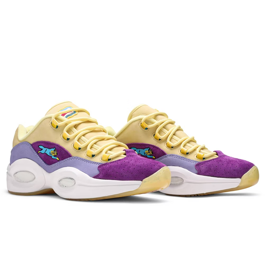 Giày Reebok BBC Ice Cream x Question Low Yellow Lilac Glow G55351 - Ảnh 3