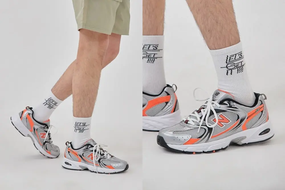 Giày New Balance 530 Retro Silver Orange Running MR530AP - Ảnh 6