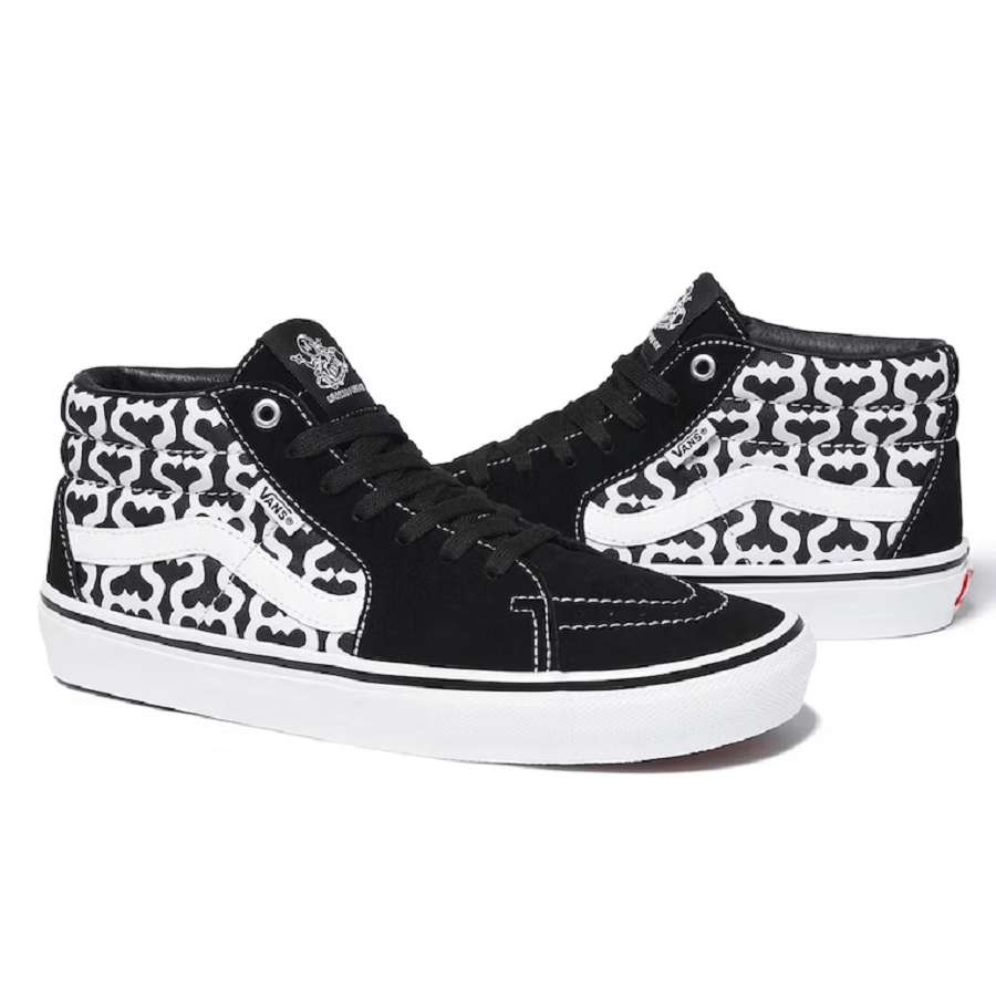 Giày Vans Skate Grosso Mid x Supreme Monogram S 'Black' VN0A5KS15XH - Ảnh 5