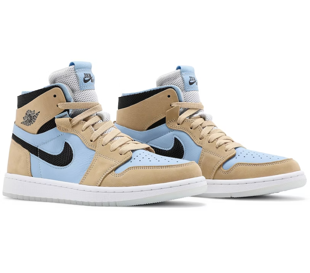 Giày Wmns Air Jordan 1 High Zoom Comfort High 'Psychic Blue Sesame' - Ảnh 4