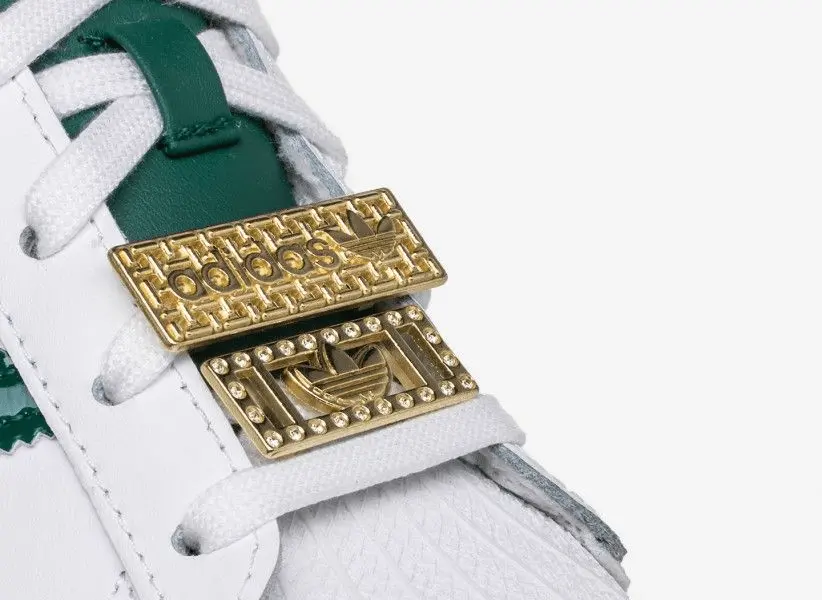 Giày Adidas Superstar W 'Green Metalic Gold' H03909 - Ảnh 4